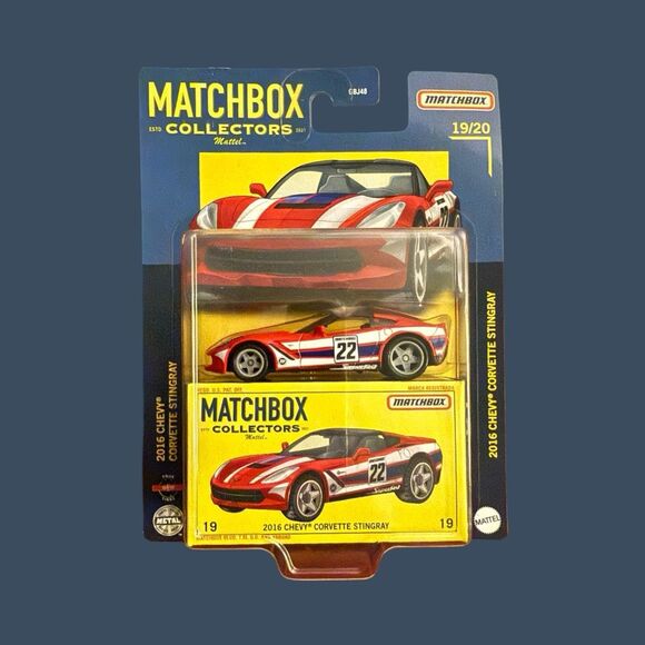 NIP 2022 Matchbox Collectors #19 2016 Chevy® Corvette® Stingray™ 19/20 - Picture 4 of 5
